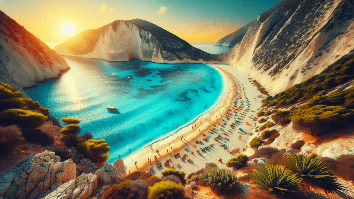 Myrtos Strand auf Kefalonia