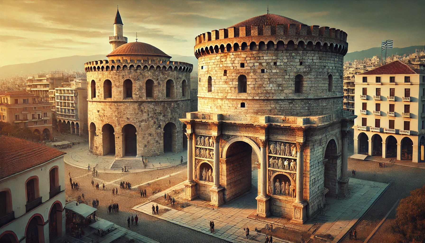 Die Rotunde und der Galeriusbogen (Kamara)