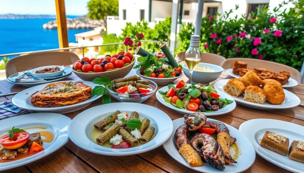 Traditionelle griechische Gerichte auf Zakynthos