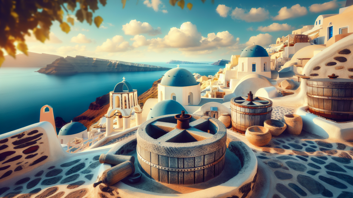 Besuch der antiken Weinpressen von Santorini