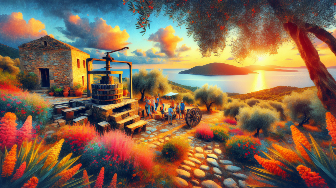 Erkunden der antiken Olivenpressen auf Lesbos