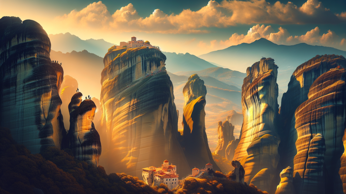 Klettern auf die atemberaubenden Gipfel der Meteora-Klöster