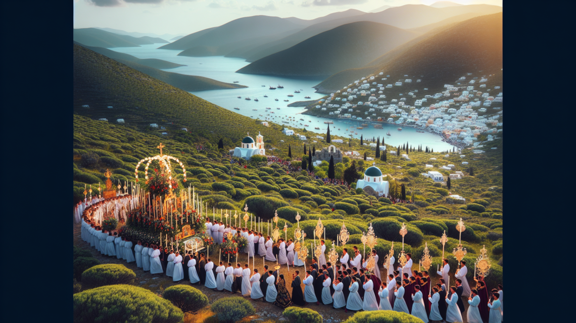 Teilnahme an den religiösen Prozessionen auf Tinos