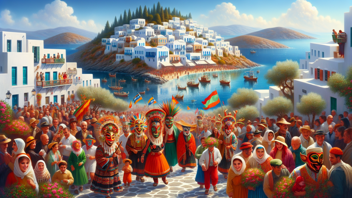 Teilnahme an den traditionellen Karnevalsfeiern auf Skyros