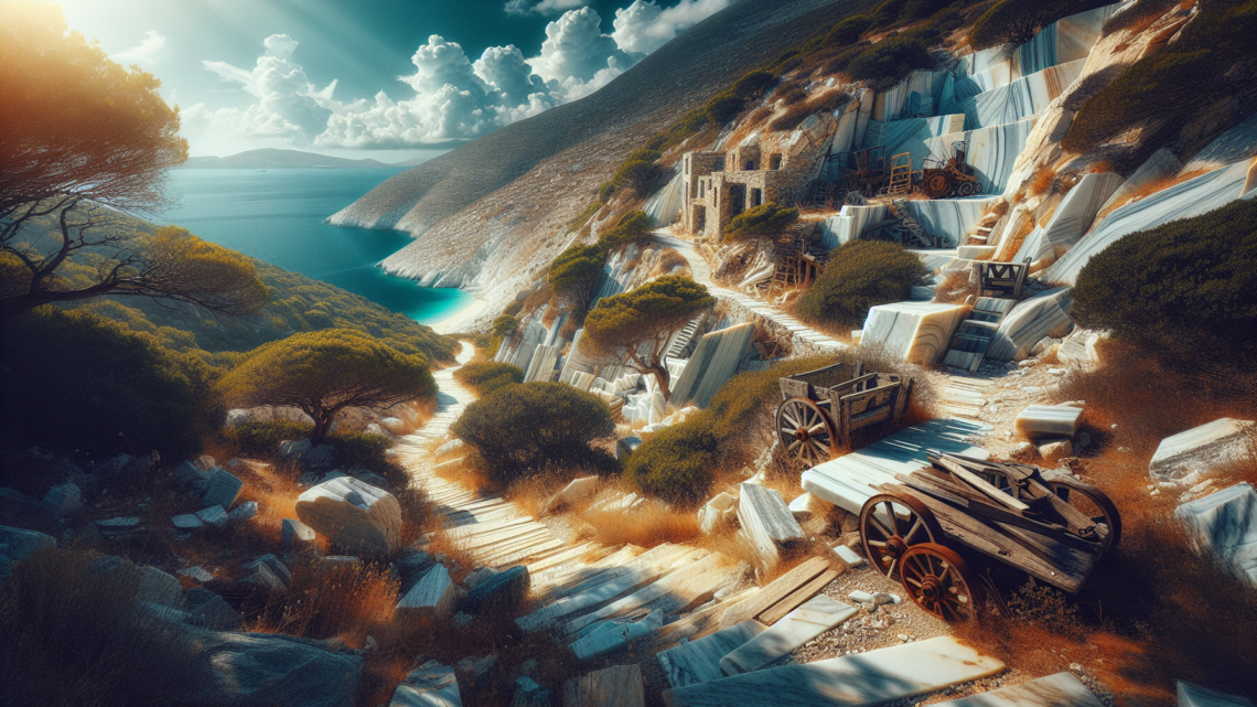 Wanderung auf den Wegen der Marmorminen von Tinos