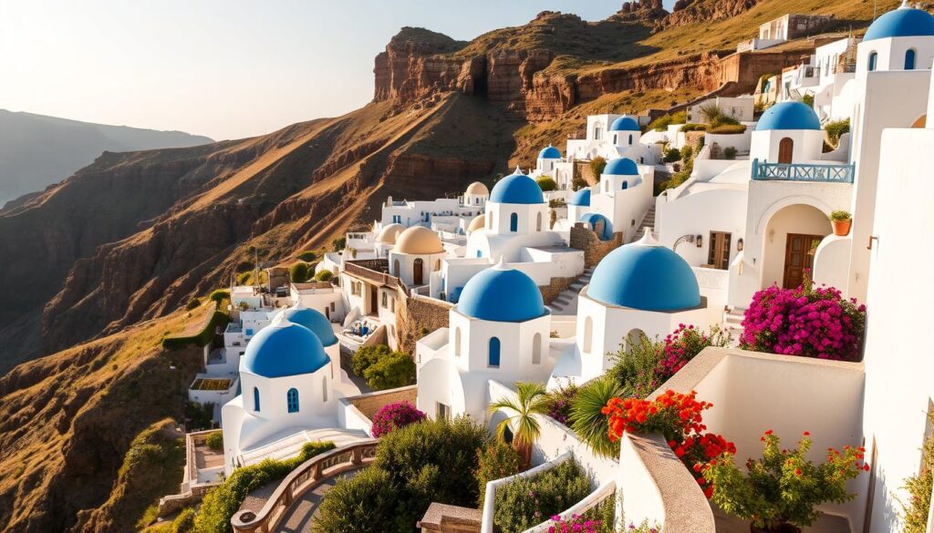 Authentische Bergdörfer auf Santorin