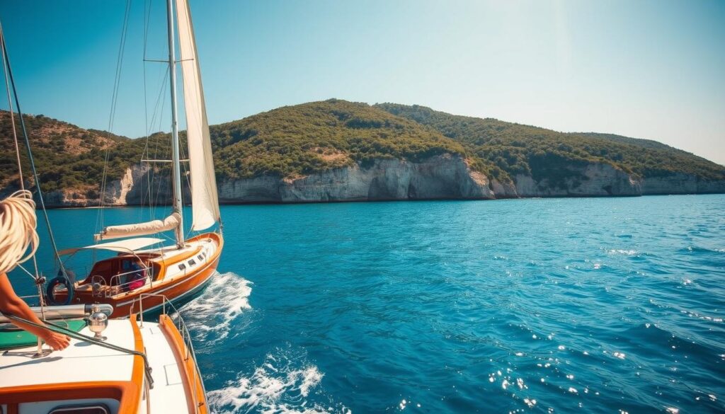 Bootsfahrt auf dem Ionischen Meer