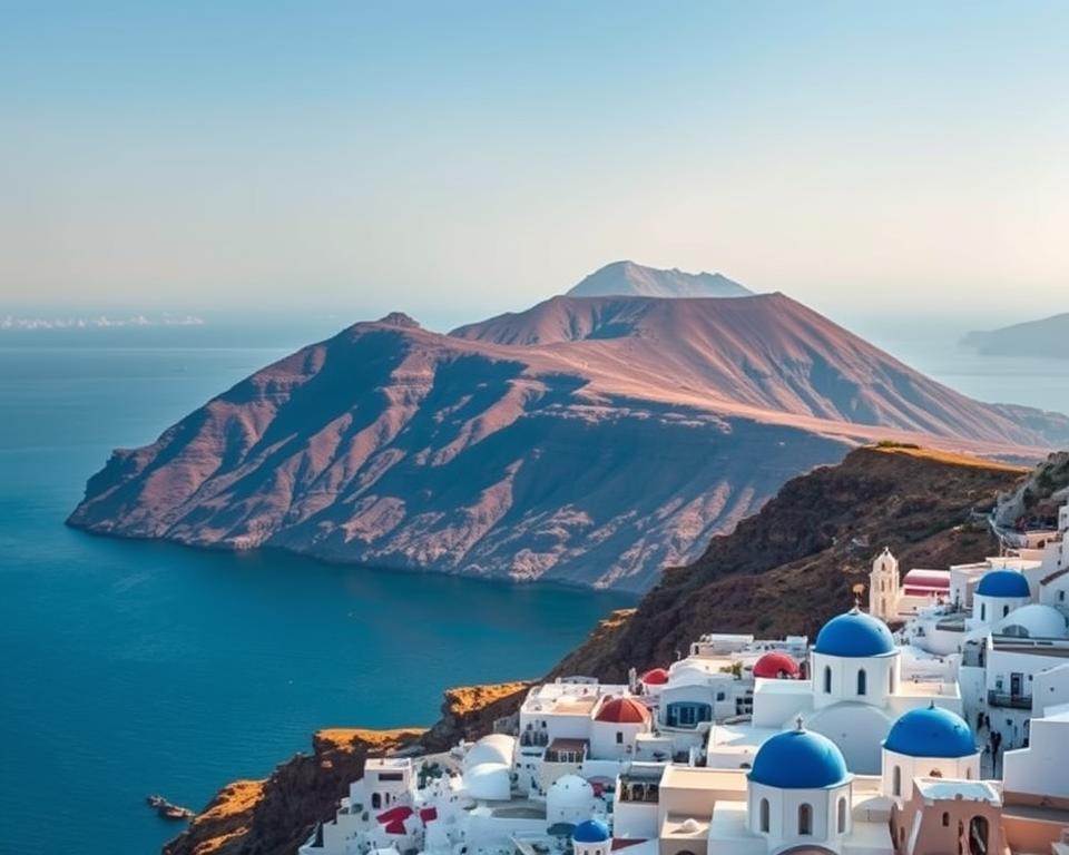 Aktiver Vulkan Griechenland Santorini