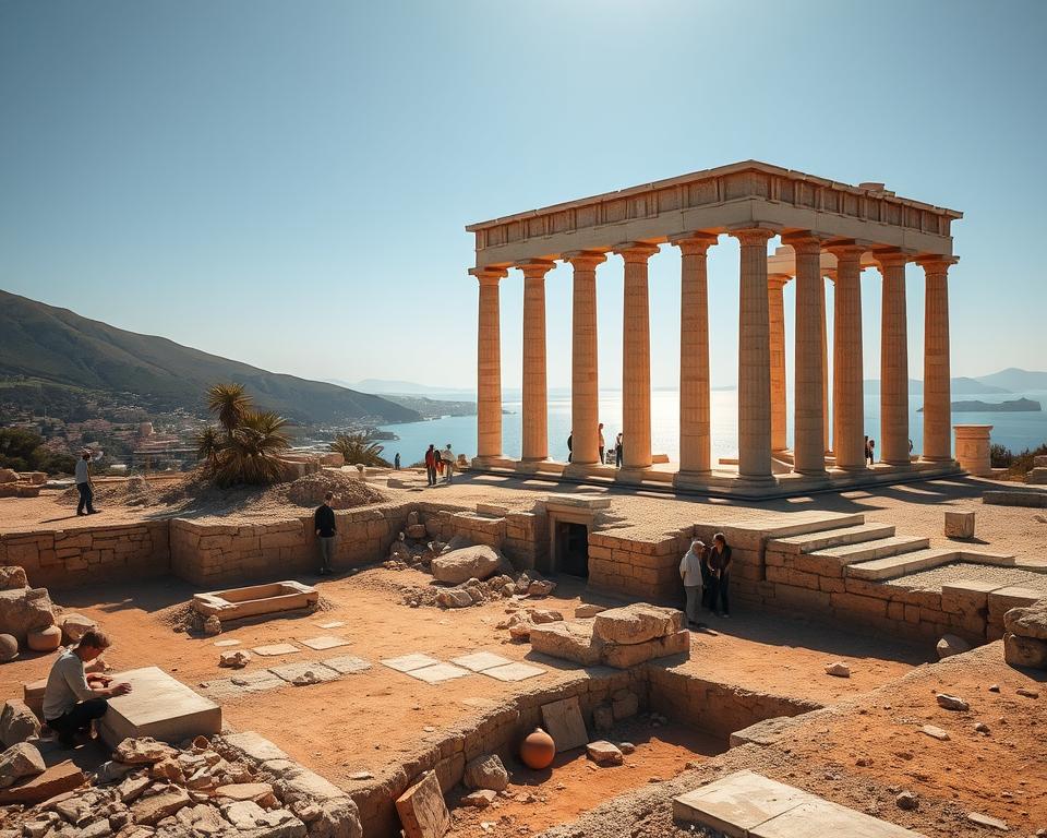 Archäologische Ausgrabungen am Aphaia-Tempel Archäologische Ausgrabungen am Aphaia-Tempel