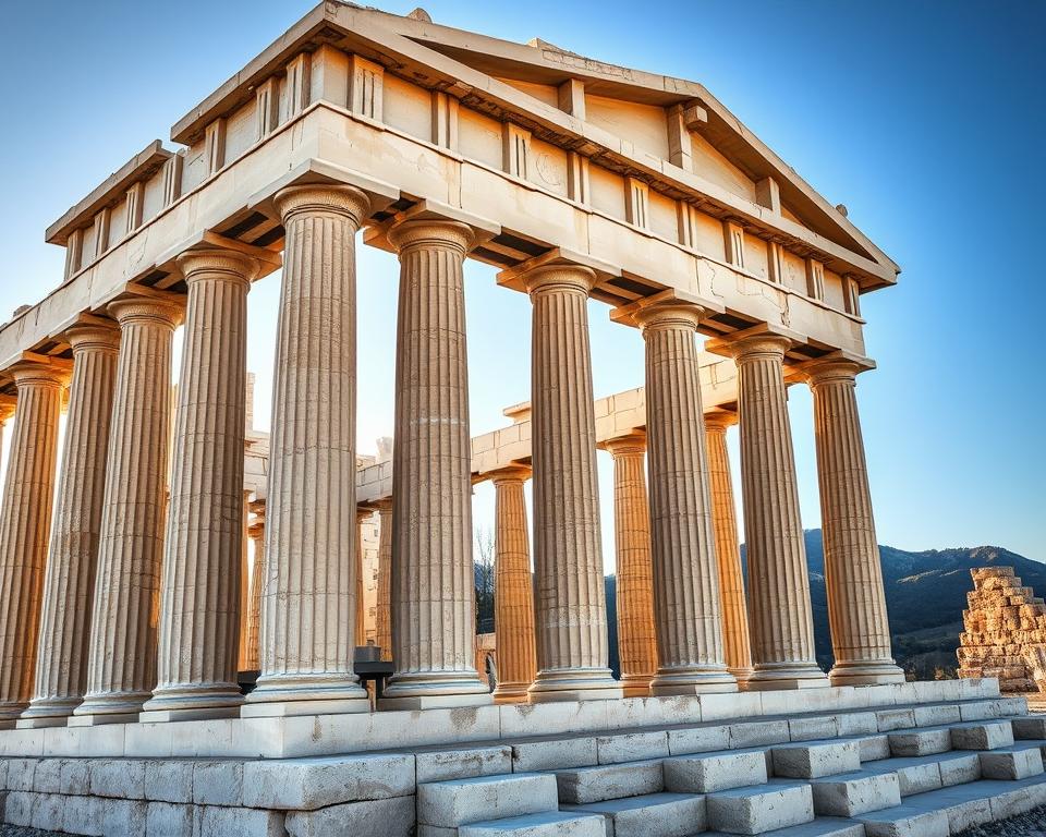 Dorische Architektur des Aphaia-Tempels