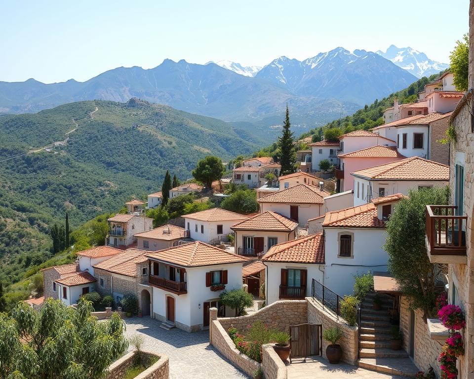 Griechische Bergdörfer Architektur Griechische Bergdörfer Architektur