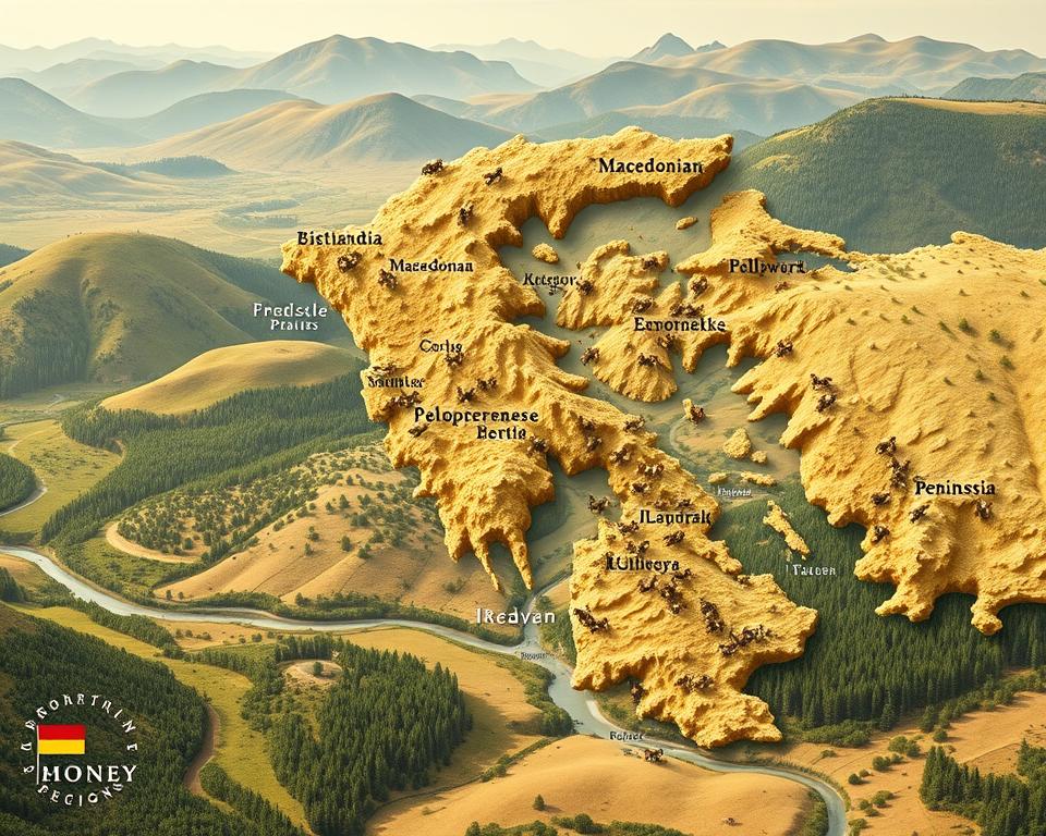 Griechische Honigregionen Landkarte Griechische Honigregionen Landkarte