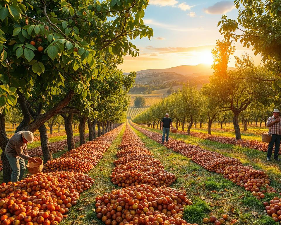 Kastanienernte Wetterbedingungen
