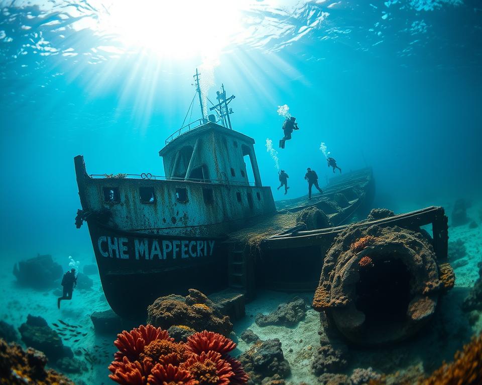 Unterwasserfotografie an Schiffswracks