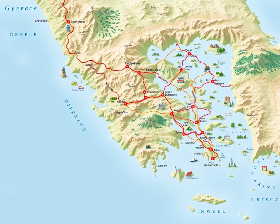 Wohnmobil Routen Griechenland Landkarte