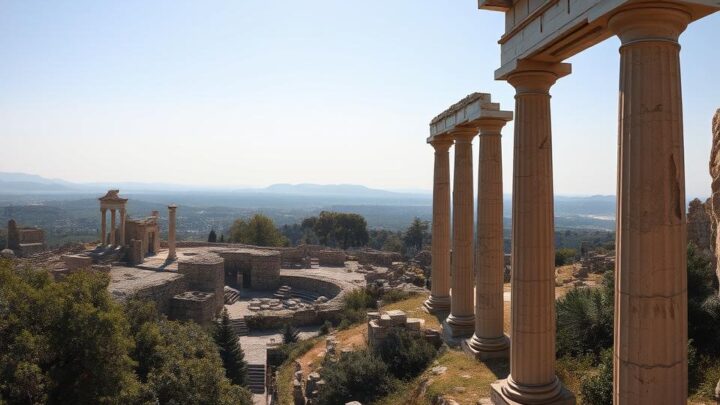 Entdecke die antike griechische Ruinenstätte Griechenlands