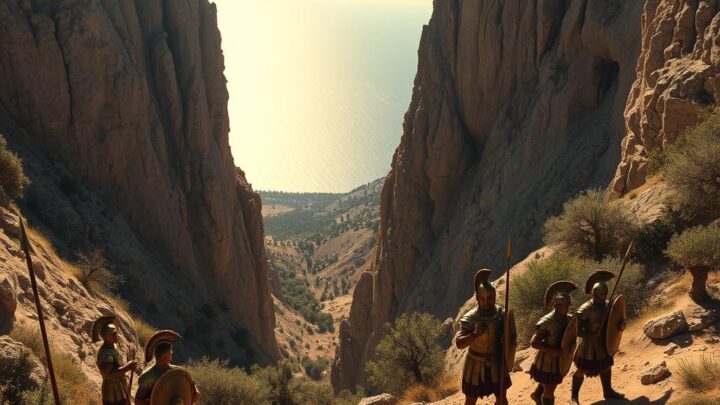 Die Thermopylen Griechenland – Historischer Gebirgspass