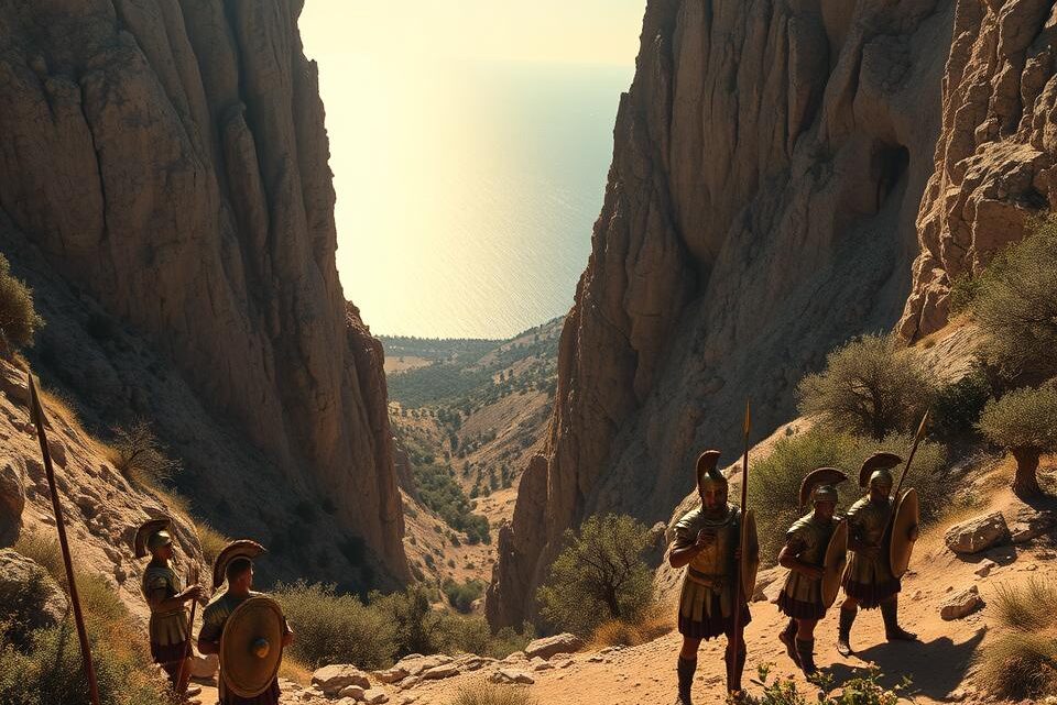 Die Thermopylen Griechenland – Historischer Gebirgspass