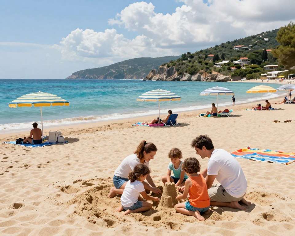 Agios Stefanos Sandstrand Familienurlaub