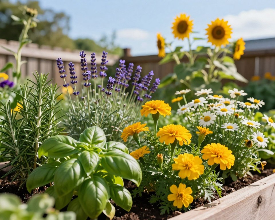 Kräuter und Blumen im Garten Kräuter und Blumen im Garten