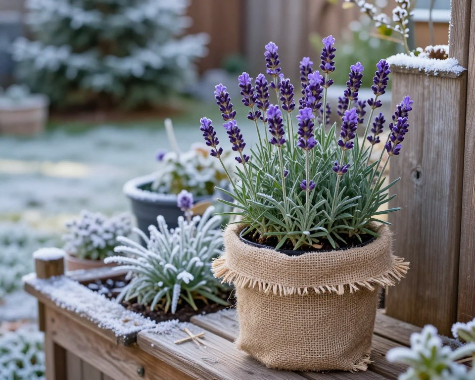 Lavendel Winterschutz im Topf