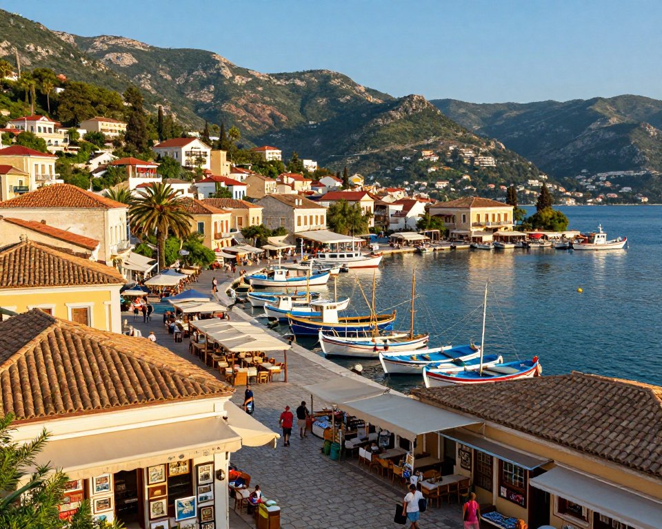 Lefkada Hauptstadt Stadtansicht